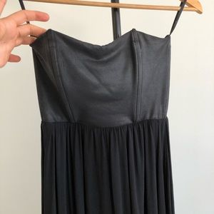 Ella Moss strapless leather top dress